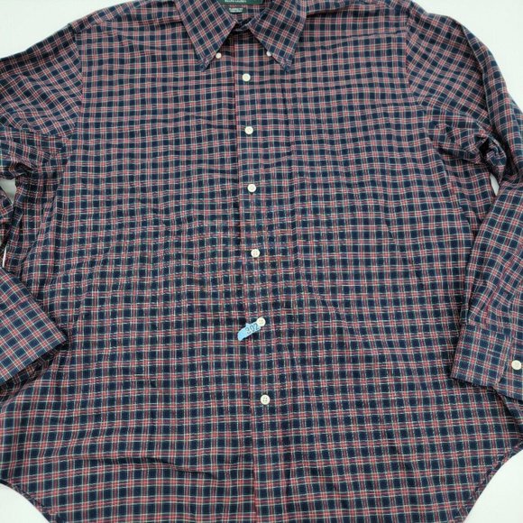Lauren Ralph Lauren Shirt Mens XL Plaid Multicolor Button Up 17 1/2 34 35 - Picture 1 of 5
